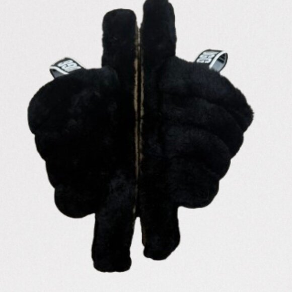 UGG Women's Black Fluff Yeah Slippers Size 6 Worn Twice - Picture 7 of 10